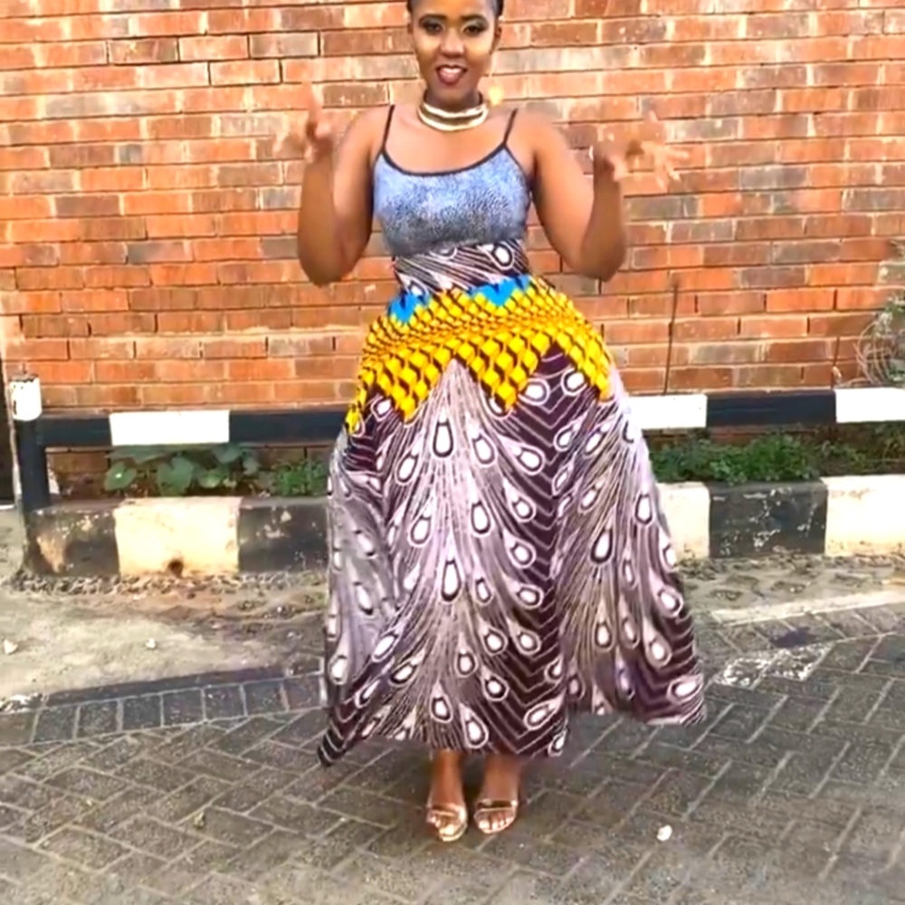 African Ankara Skirt with Pockets